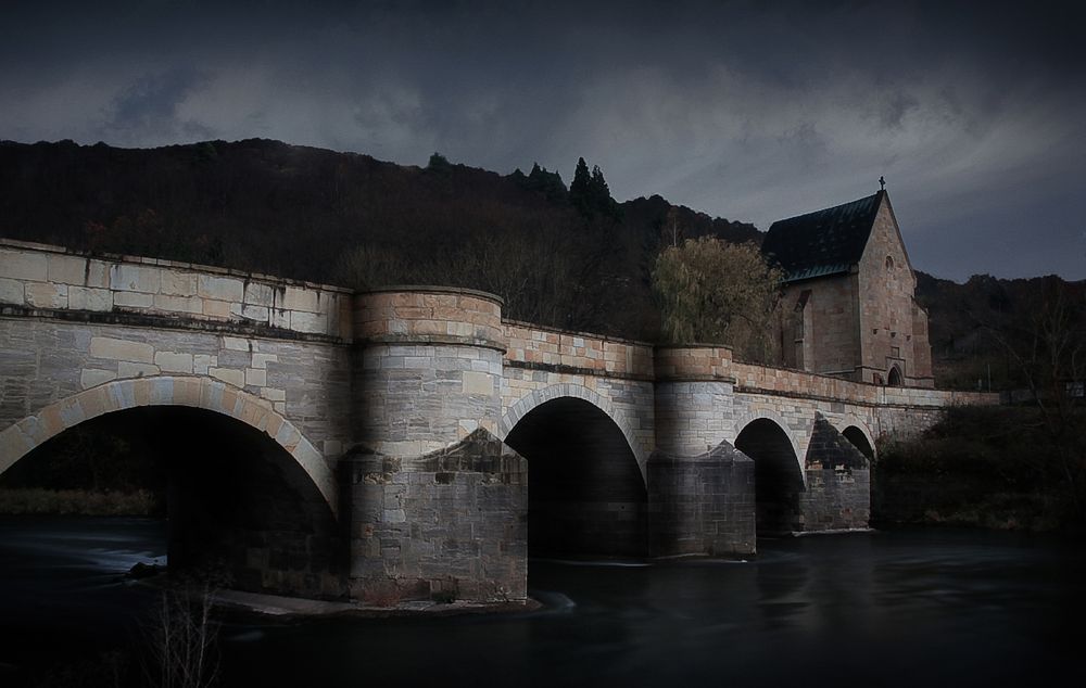 Werrabrücke mit der Liboriuskapelle in Creuzburg