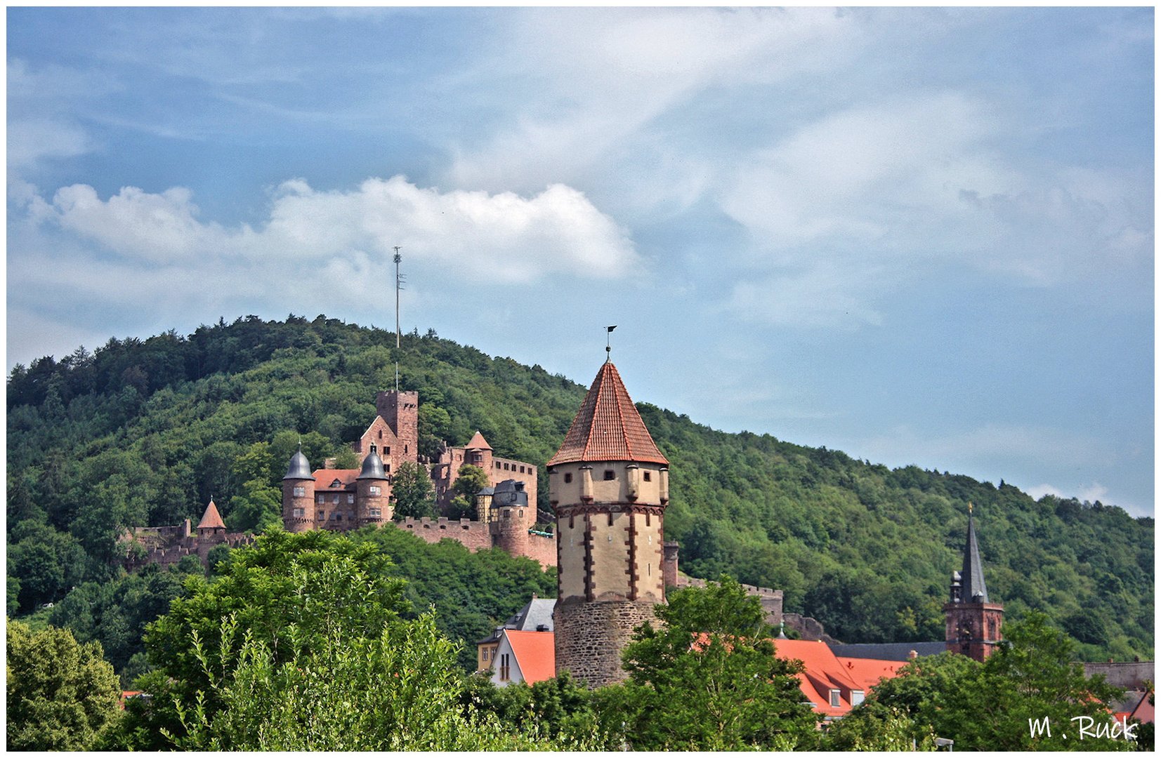 Wertheimer Burg von der Stadtseite aus gesehen ,