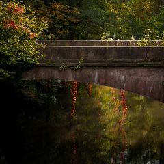 Weschnitzbrücke im Gegenlicht