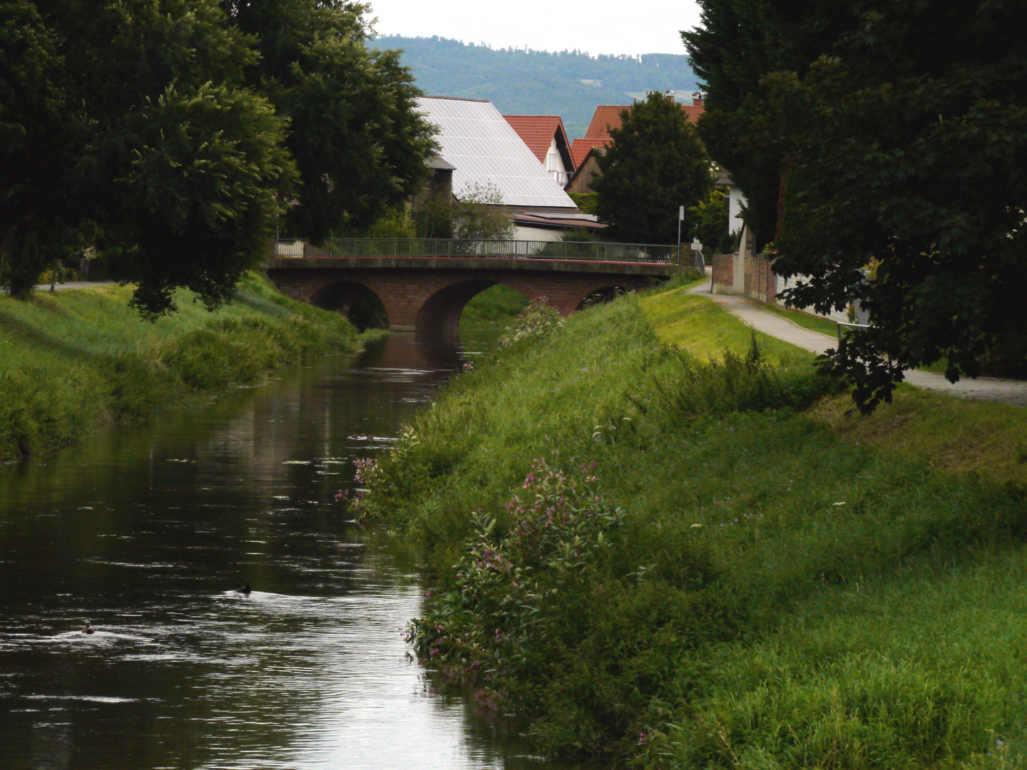 Weschnitzbrücke in Einhausen, Südhessen