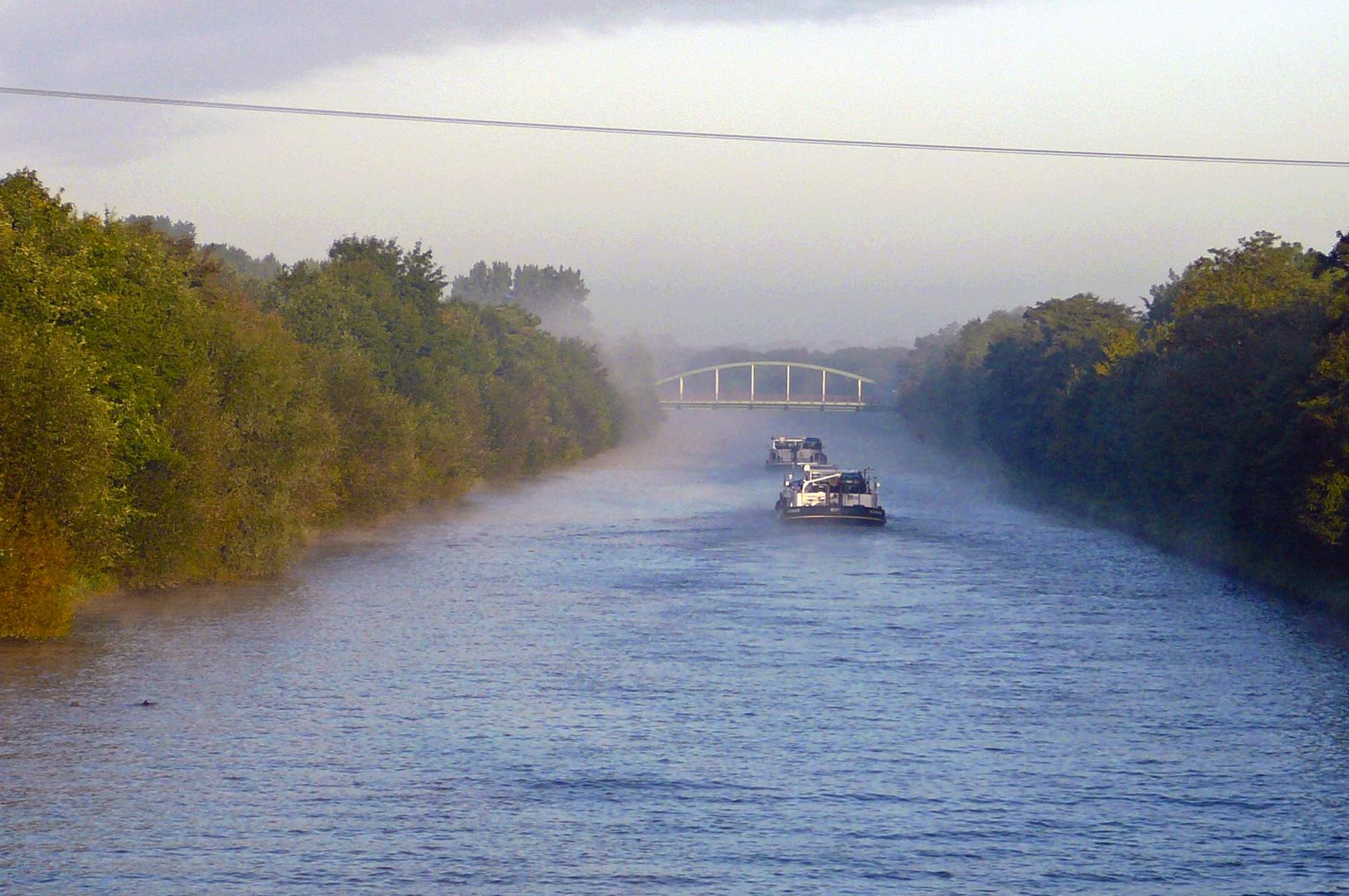 Wesel-Datteln-Kanal am Morgen in Gahlen