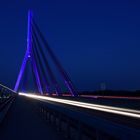 Weseler Brücke mit Lichtspuren
