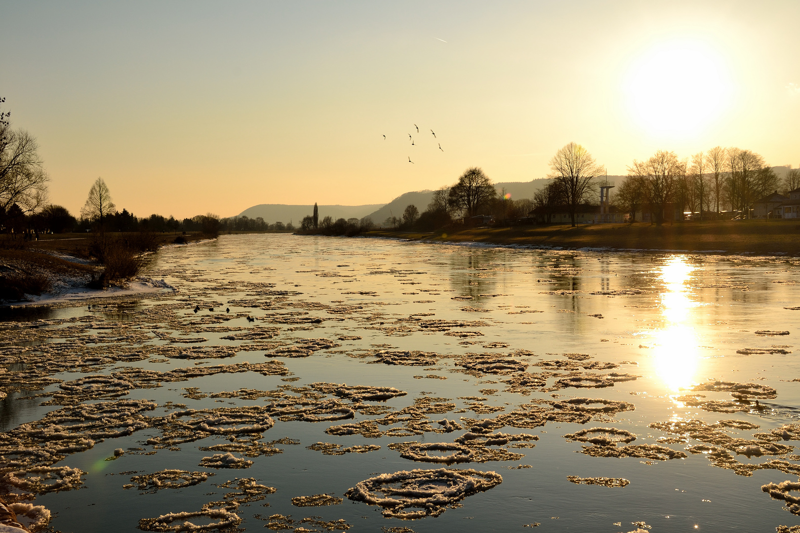 Weser am Abend