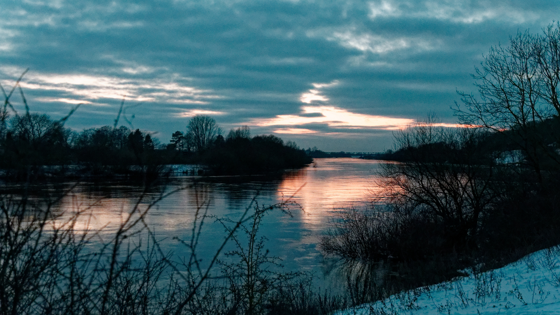 Weser bei Achim am Abend 2