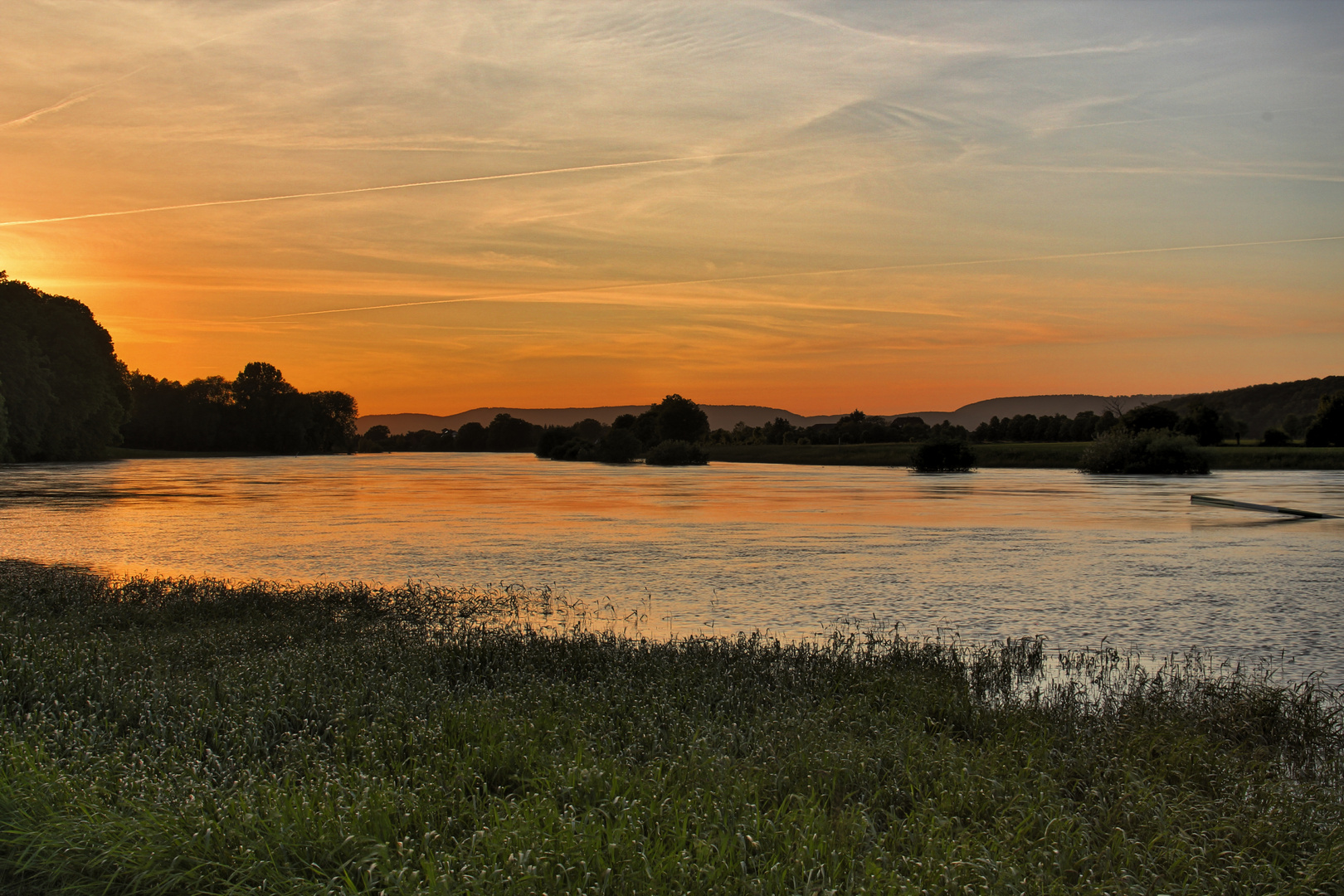 Weser bei Hochwasser