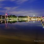 Weser in Bremen bei Nacht