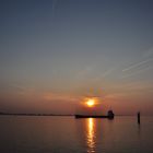 Weser mit Schiff und Himmel