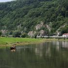 Weseraufwärts ... Steinmühle in Sicht