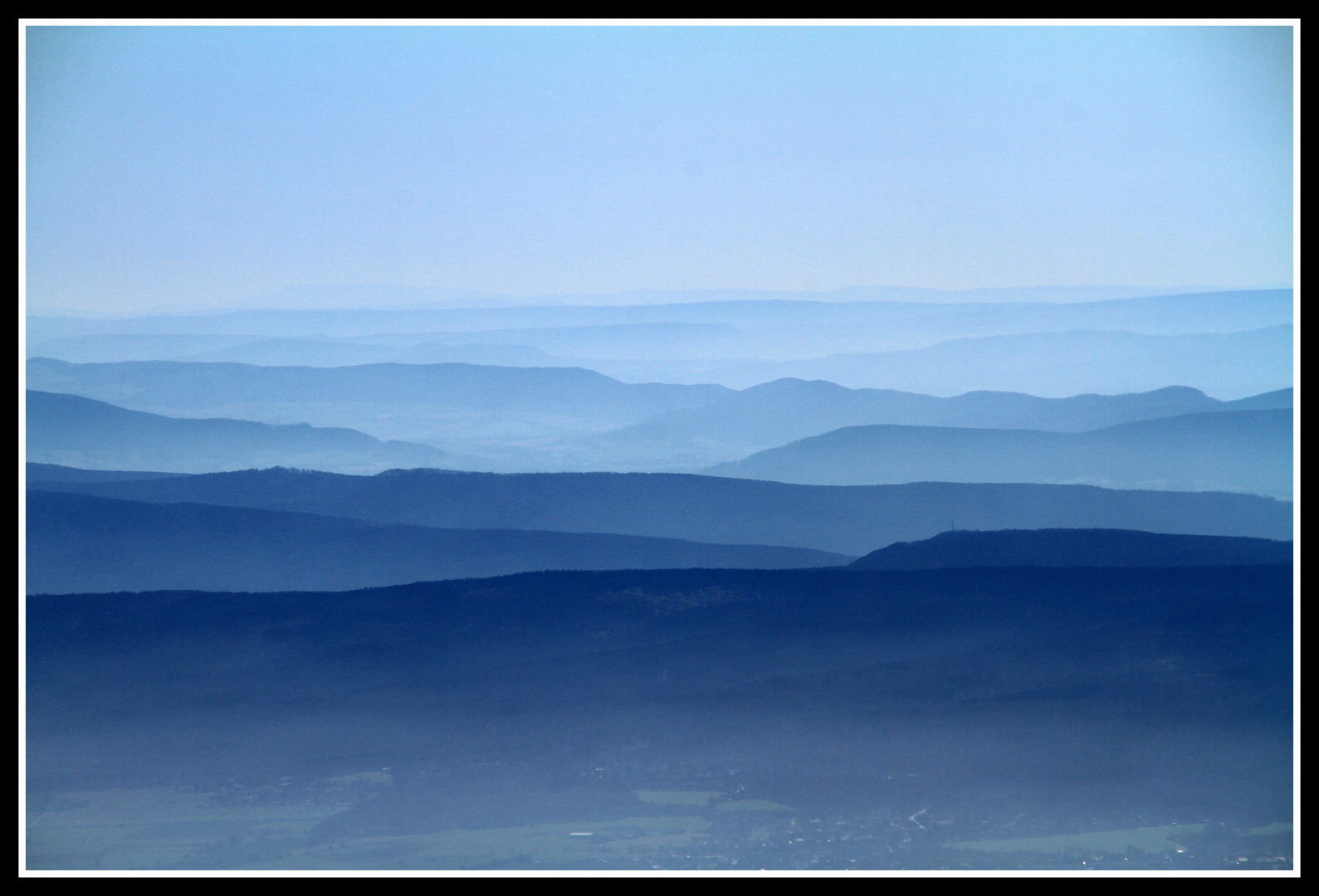 Weserbergland beim Abflug von Hannover