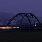 Weserbrücke am Abend im Januar