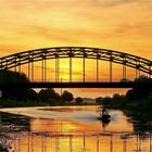 Weserbrücke Rinteln - Sonnenuntergang