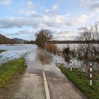 Weserhochwasser 12.2023 Weserradweg  Porta Westfalica