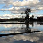 Weserhochwasserspiegelung