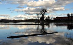 Weserhochwasserspiegelung