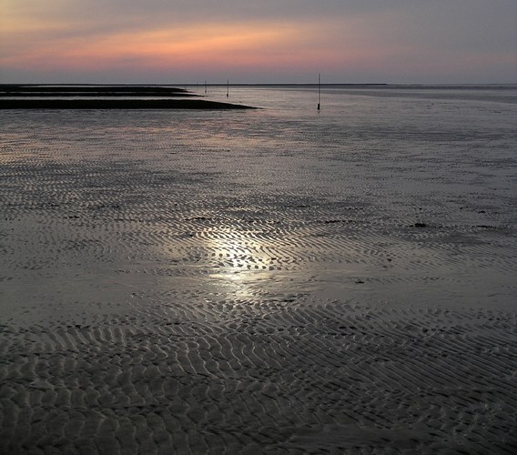 Wesermündung bei Sahlenburg an der Nordsee