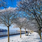 Weserpromenade im Schnee