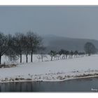 Weserradweg bei Schnee