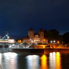 Weserschleuse Minden bei Nacht 