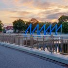 Weserwehr Bremen vor Sonnenaufgang