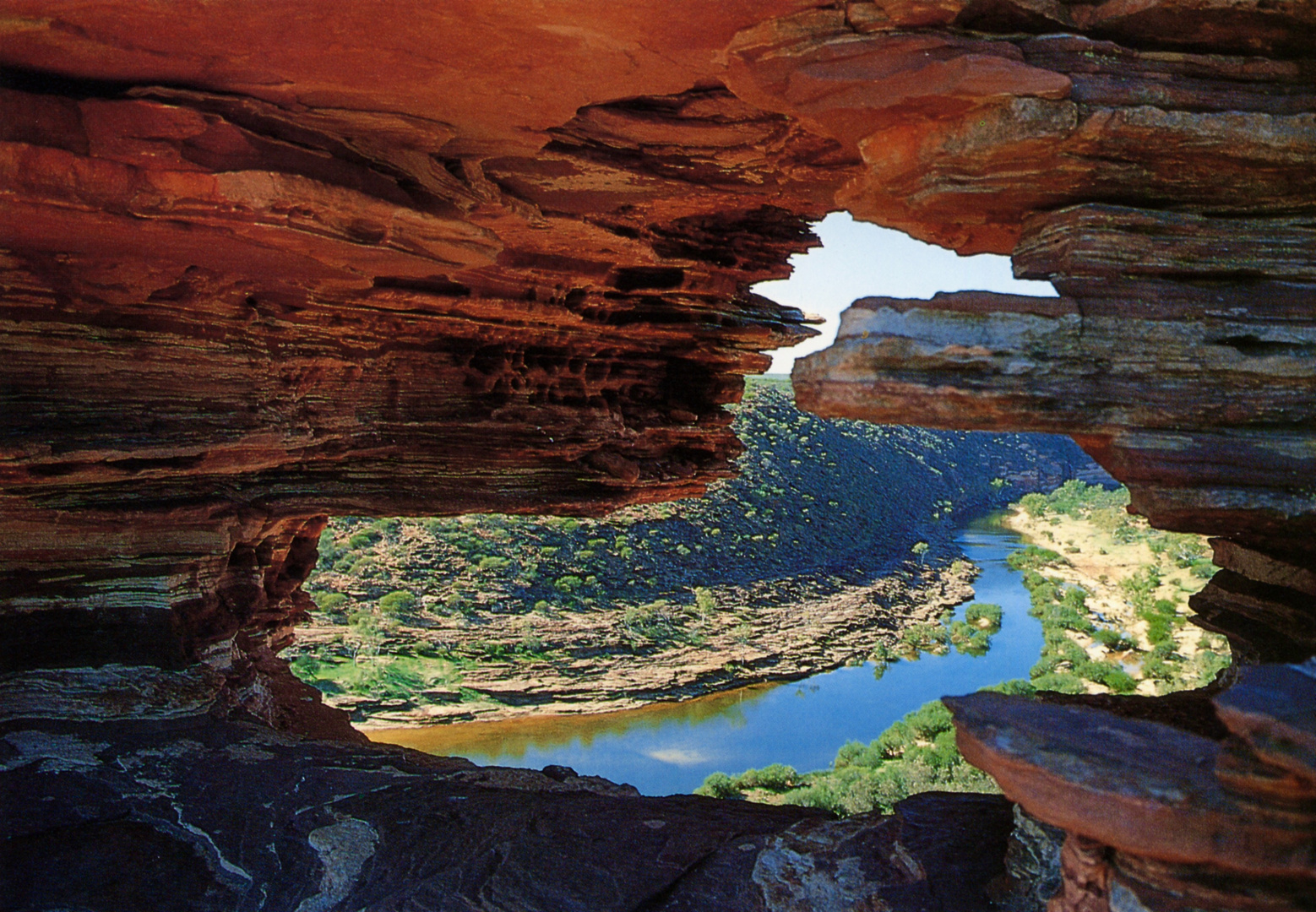 Westaustralien: Blick durch "Natures Window" im Kalbarri Nationalpark