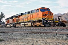 Westbound Freight Train pulled by BNSF #7329, BNSF #7591 at Tehachapi Loop,CA