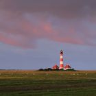 Westerhever Leuchtturm am frühen Morgen