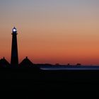 Westerhever Leuchtturm im Sonnenuntergang