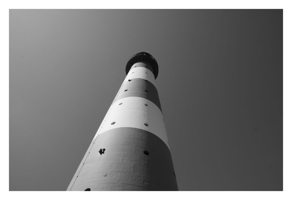 Westerhever Leuchtturm in schwarz / weiß