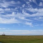 Westerhever Leuchtturm mit Himmel