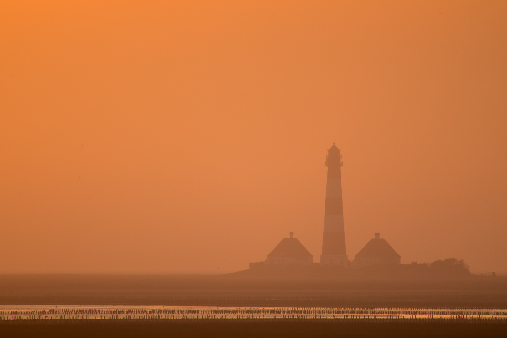 Westerhever Leuchtturm zum Sunset