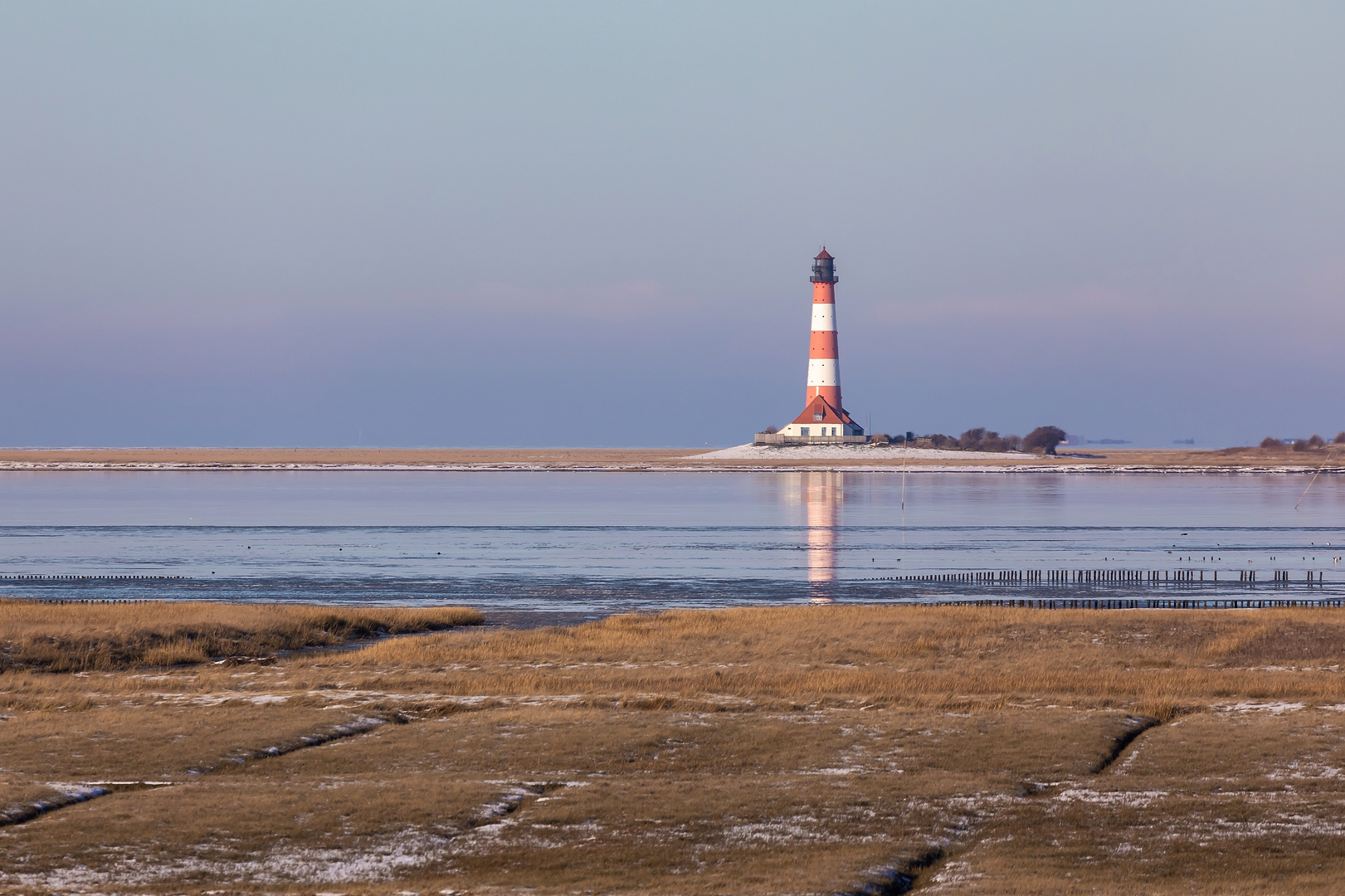 Westerhever mit etwas Schnee