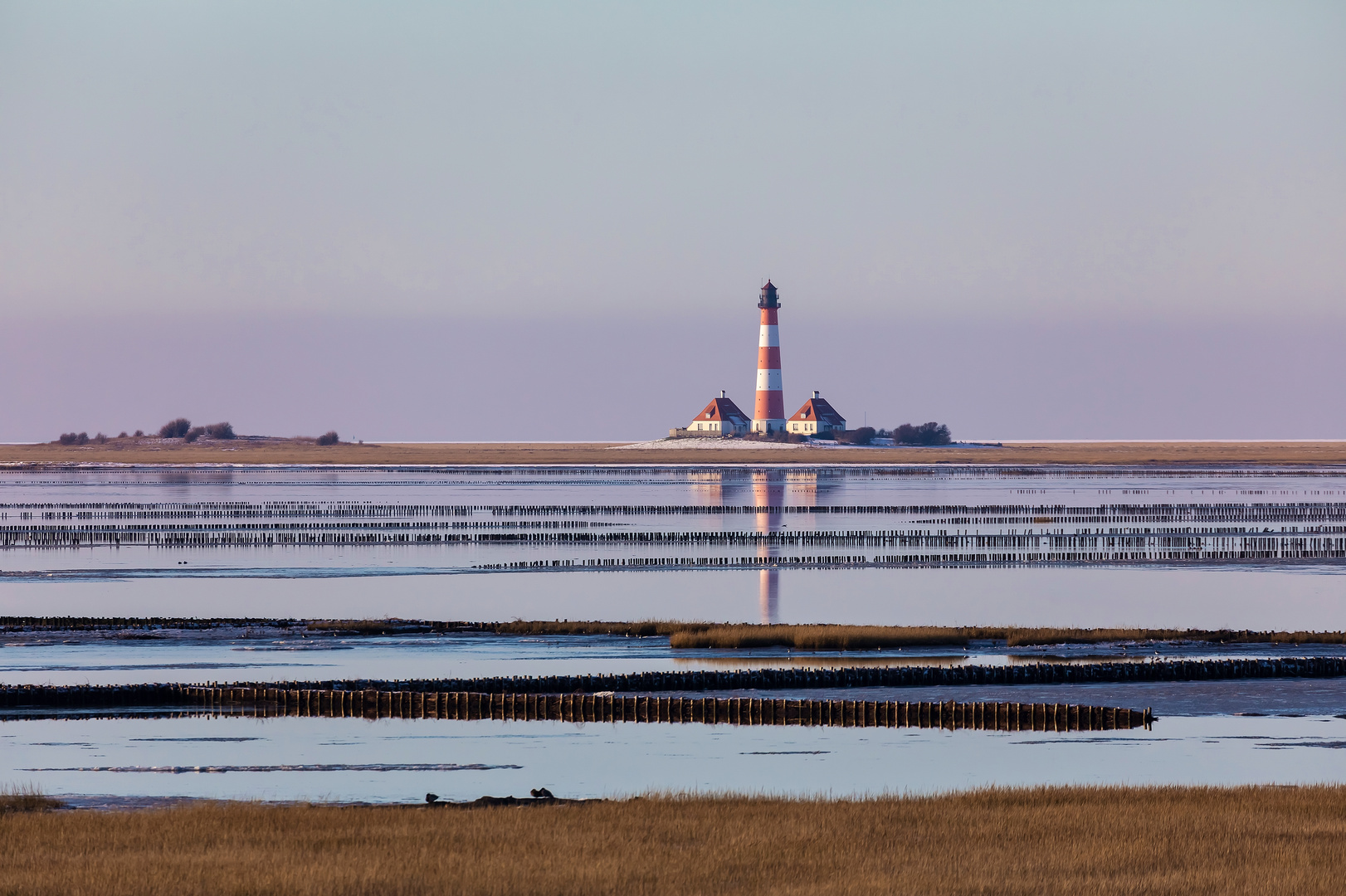 Westerhever und die Winterspiegelung