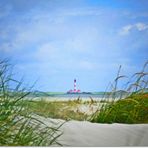 Westerhever vom Strand aus