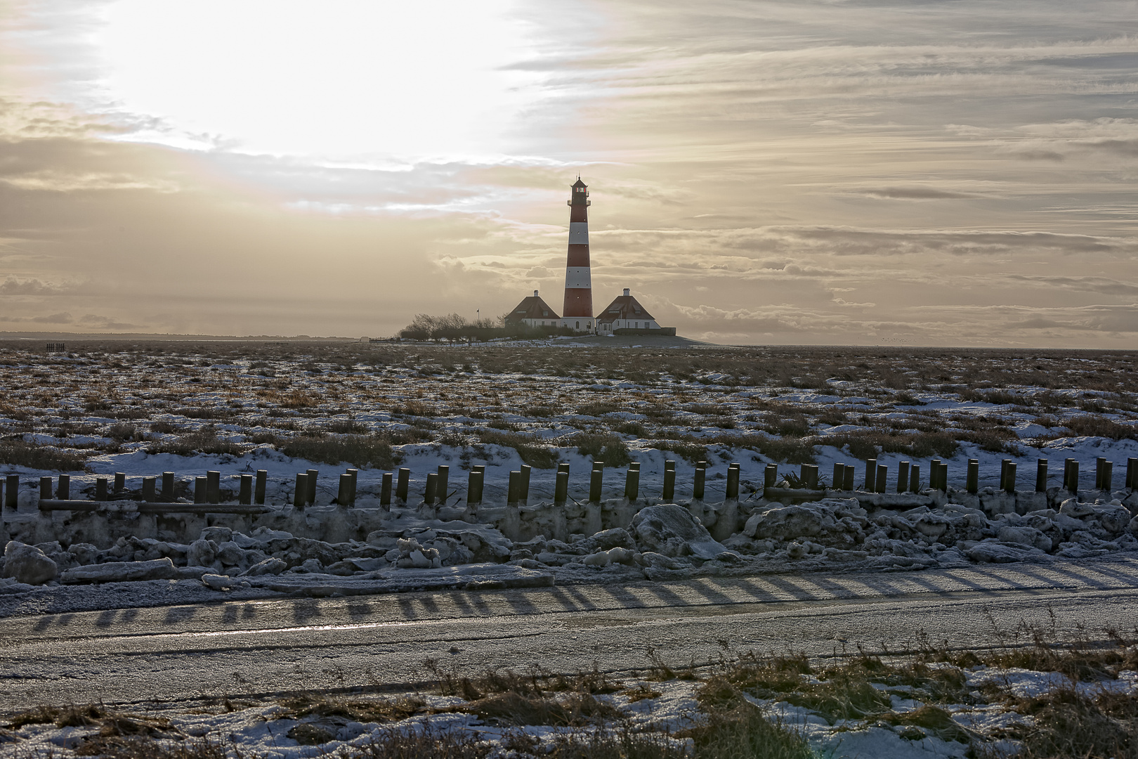 Westerheversand nahe am zugefrohrerem Pril..