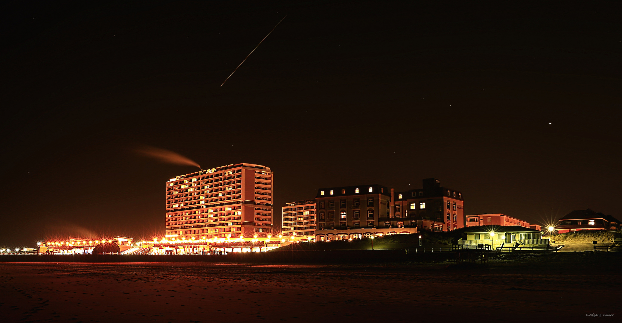 Westerland Strandpromenade bei Nacht