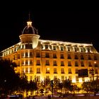 western architecture at night