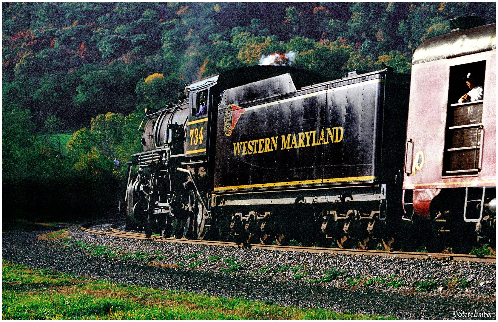 Western Maryland No. 734 on Helmstetter's Curve