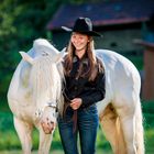 Western Portrait von Reiter und Pferd