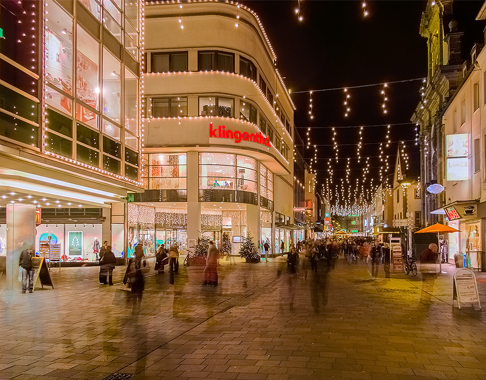 Westernstraße zur Weihnachtszeit