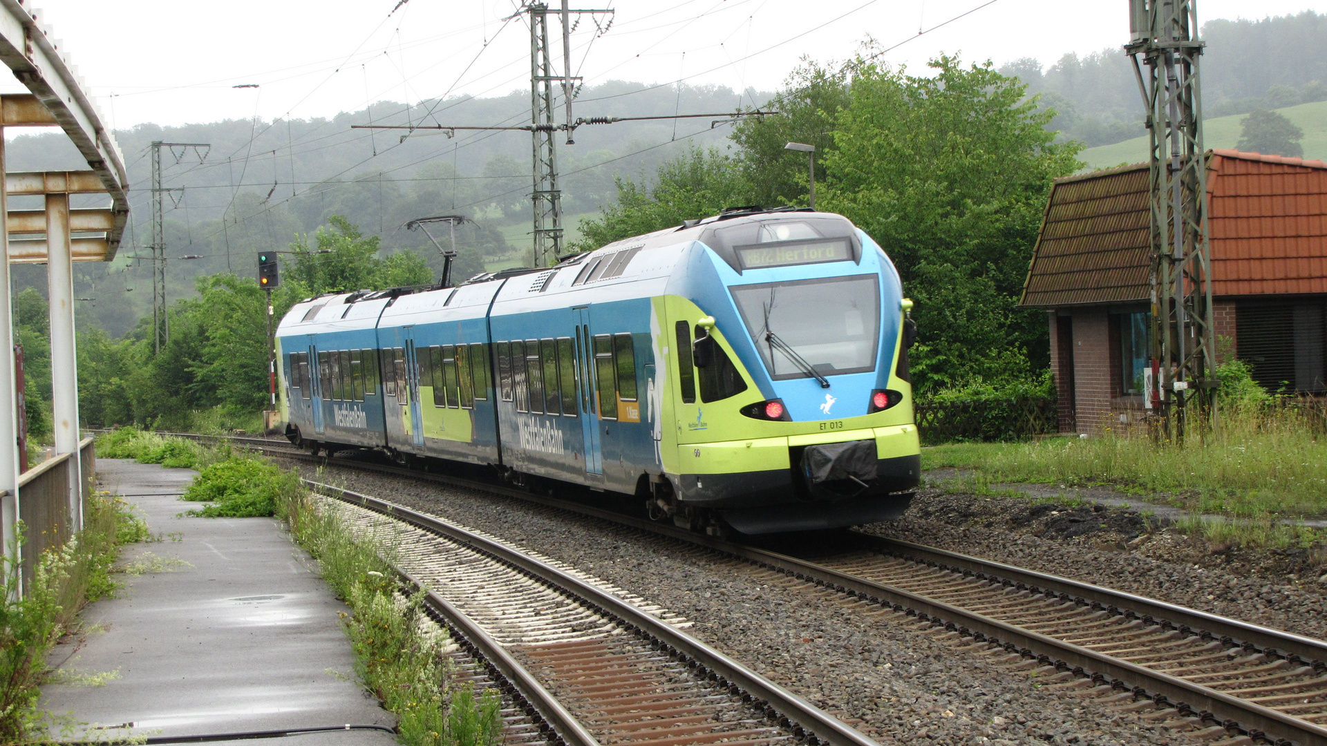 Westfalen-Bahn fährt am Signal vorbei