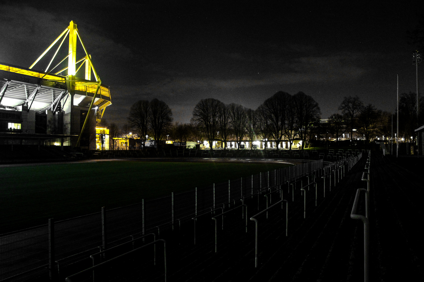 Westfalenstadion at night