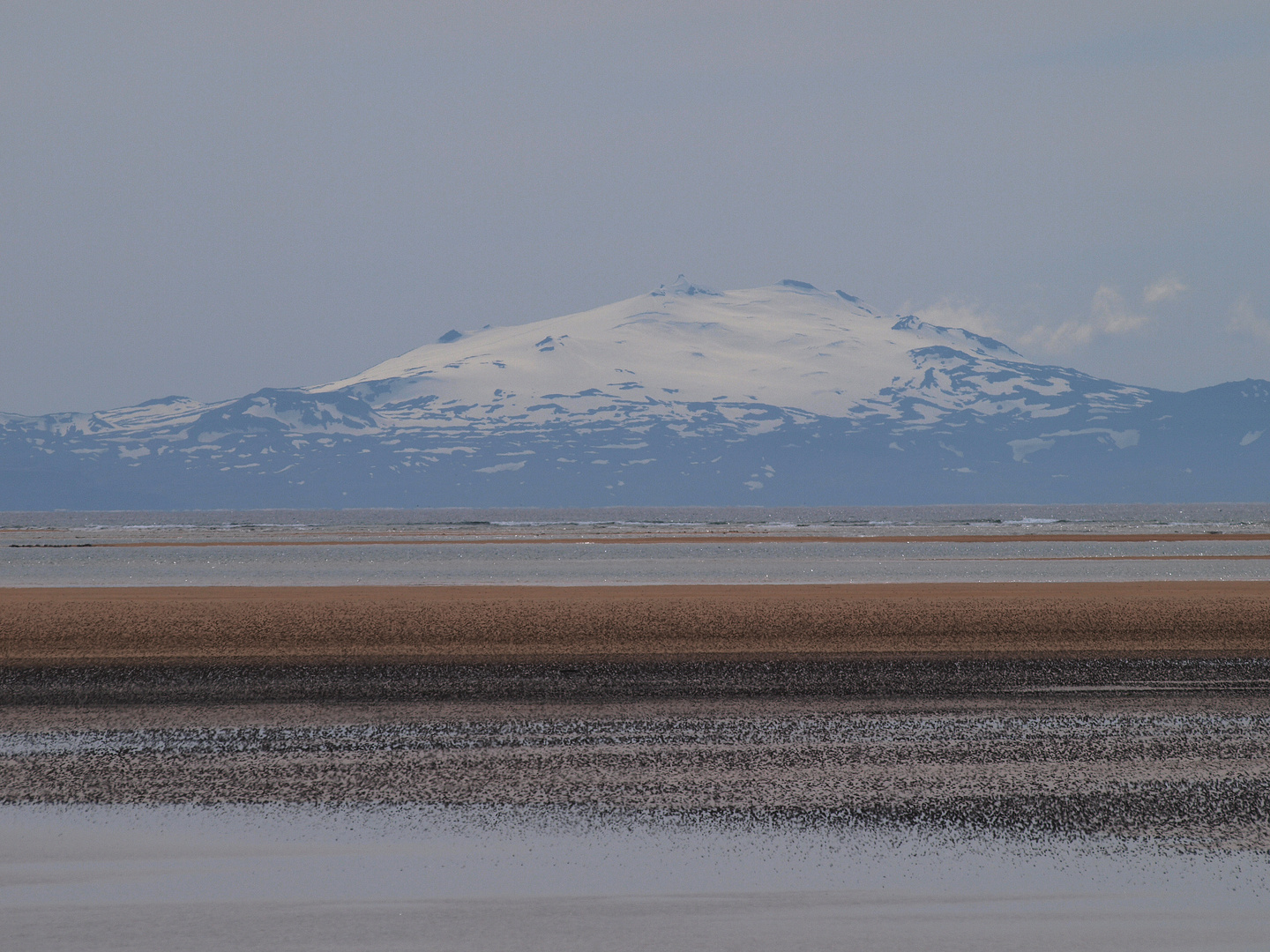 Westfjorde Blick zurück auf den Gletscher Snaefällsness