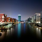 Westhafen Frankfurt am Main bei Nacht