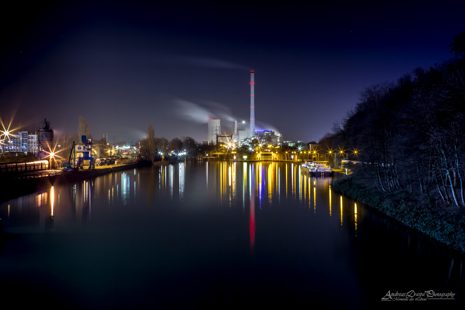 Westhafen Herne bei Nacht