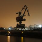 Westhafen in Regensburg bei Nacht