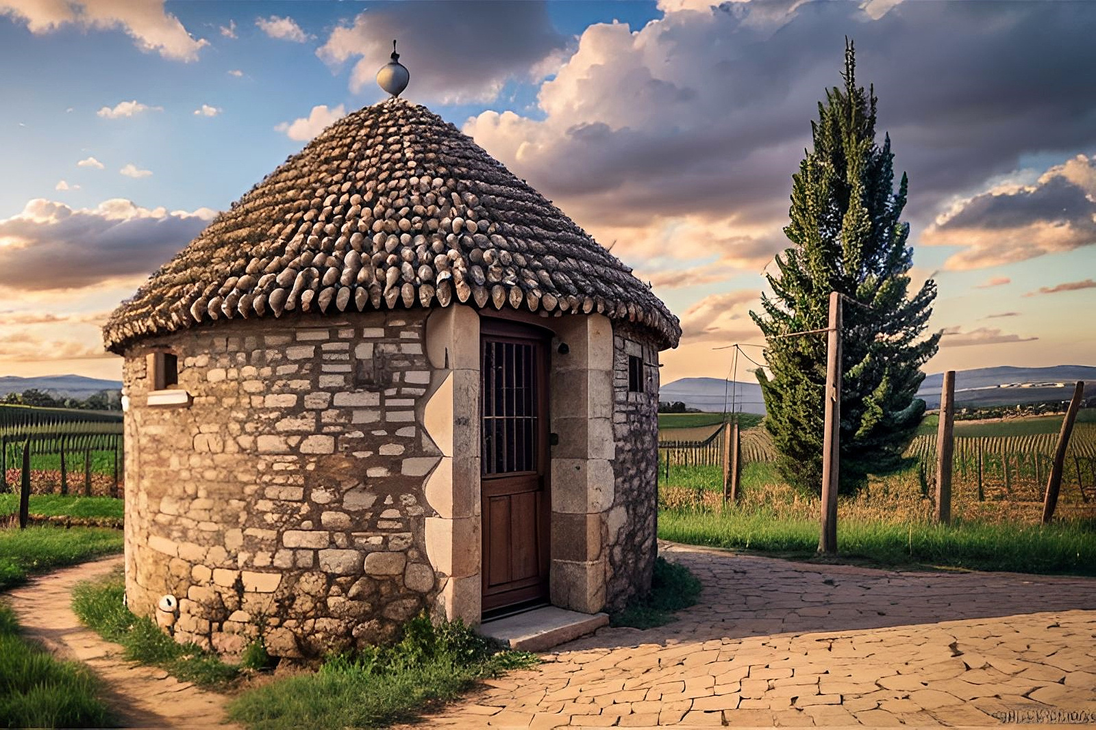 Westhofener Trullo mit Hilfe der KI verschönert