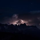 Westlicher Rosengarten im Gewitter bei Nacht