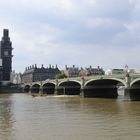 Westminster bridge and the Big Ben in maintenance..