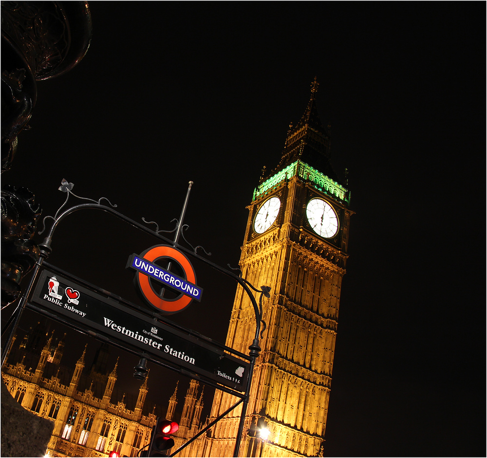 Westminster Station mit Big Ben