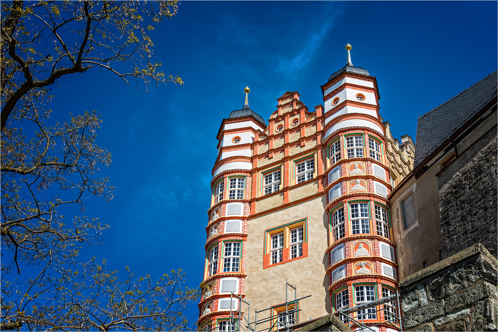 Westseite des Langhauses von Schloss Bernburg